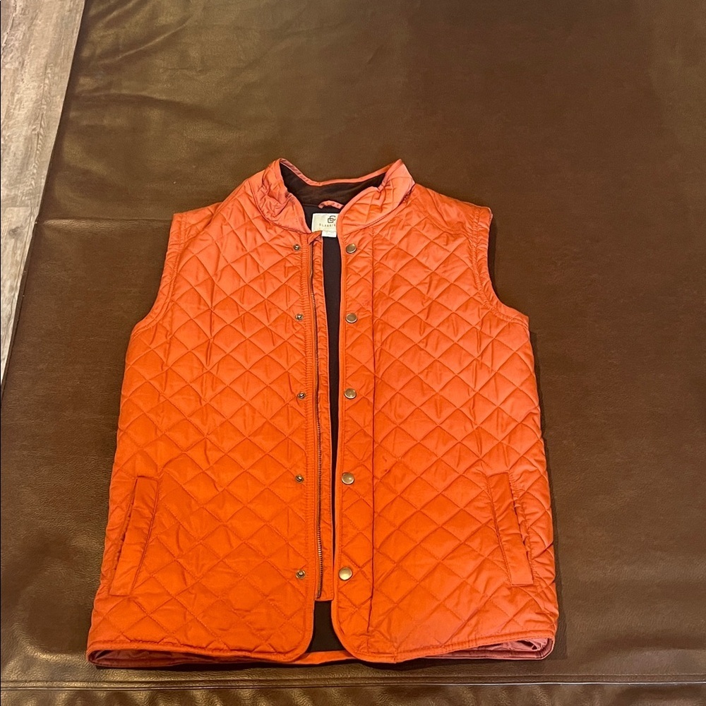 Class Club Orange Quilted Vest for boys